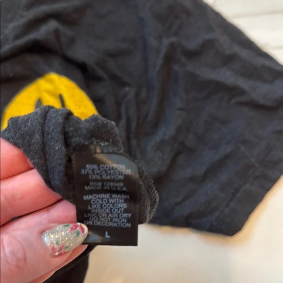 Gray T-Shirt with Yellow Smiley Face - Picture 3 of 5